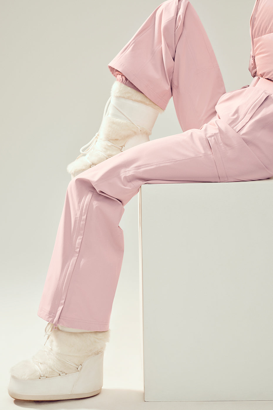 alo Polar Star Ski Suit - Pink Champagne