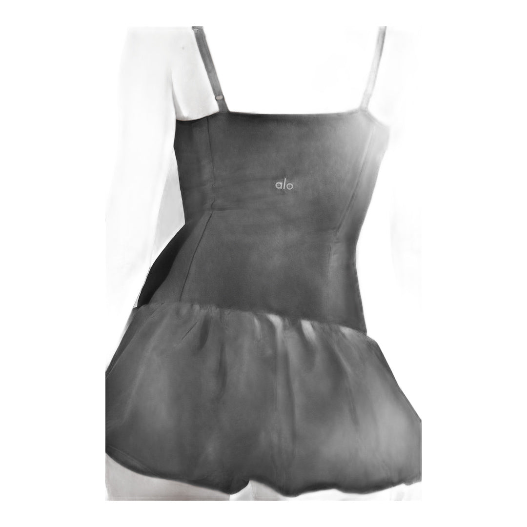 alo Airbrush Love Match Tennis Dress - Black