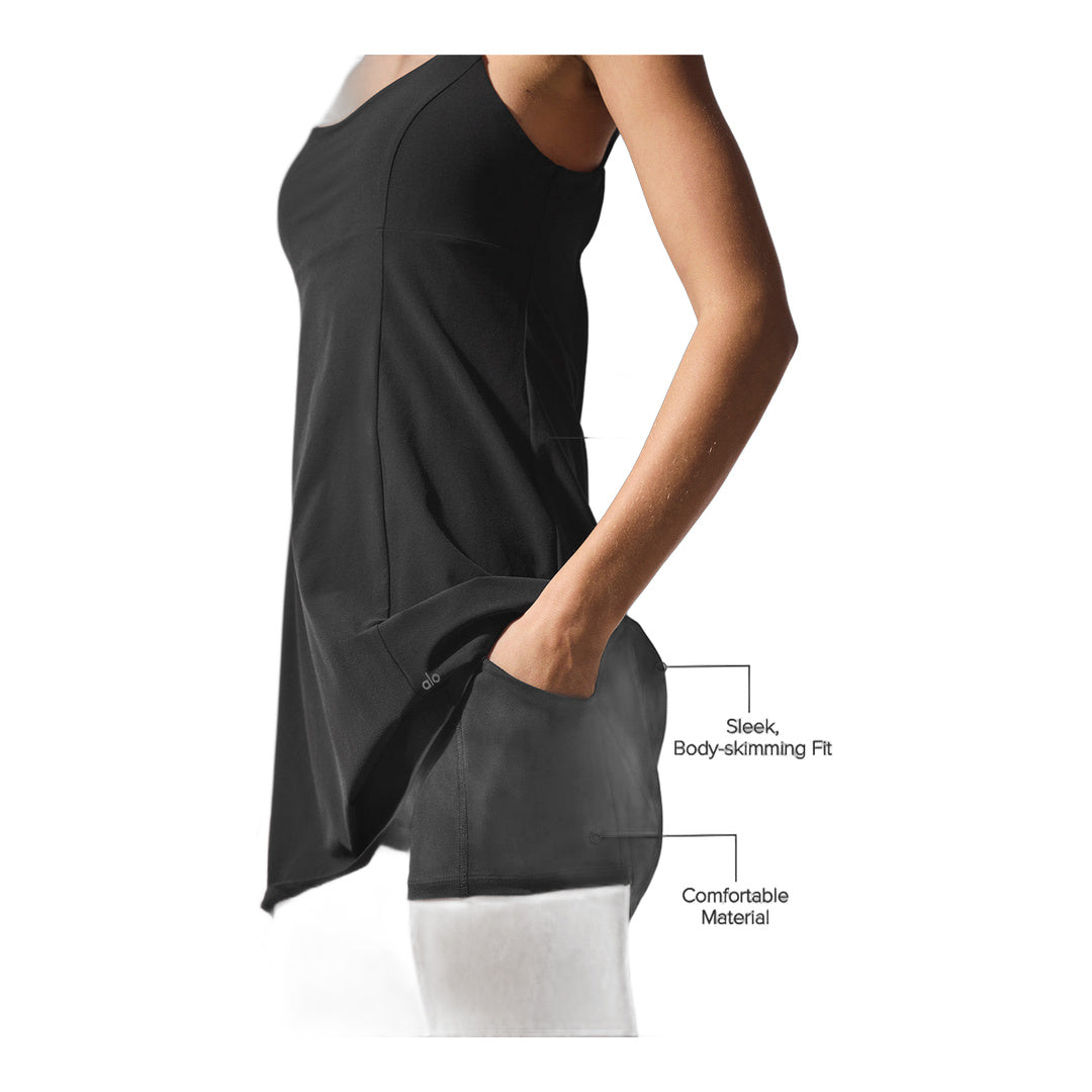 alo Breezy Tennis Dress - Black
