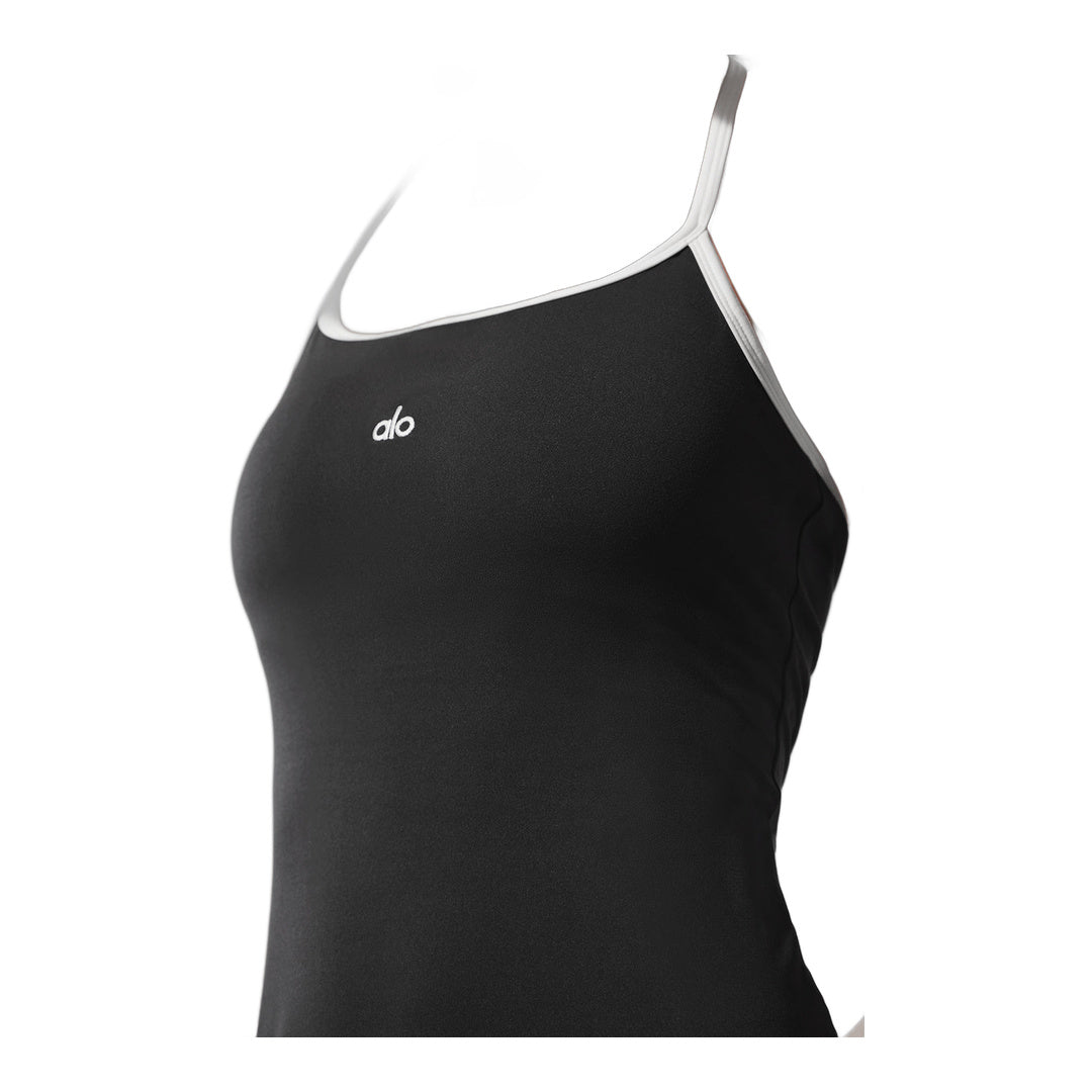 alo ALO Softsculpt Halter Tennis Dress - Black/White