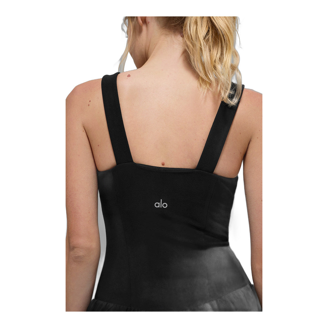 alo Alosoft Break Point Tennis Dress - Black