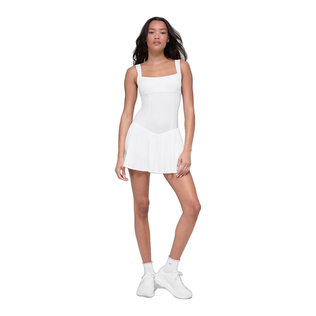 alo Alosoft Break Point Tennis Dress - White
