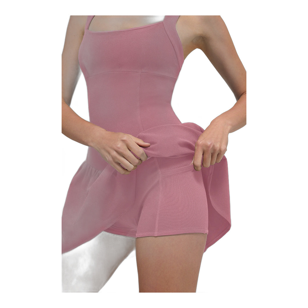 alo Alosoft Break Point Tennis Dress - Pink Wild Rose
