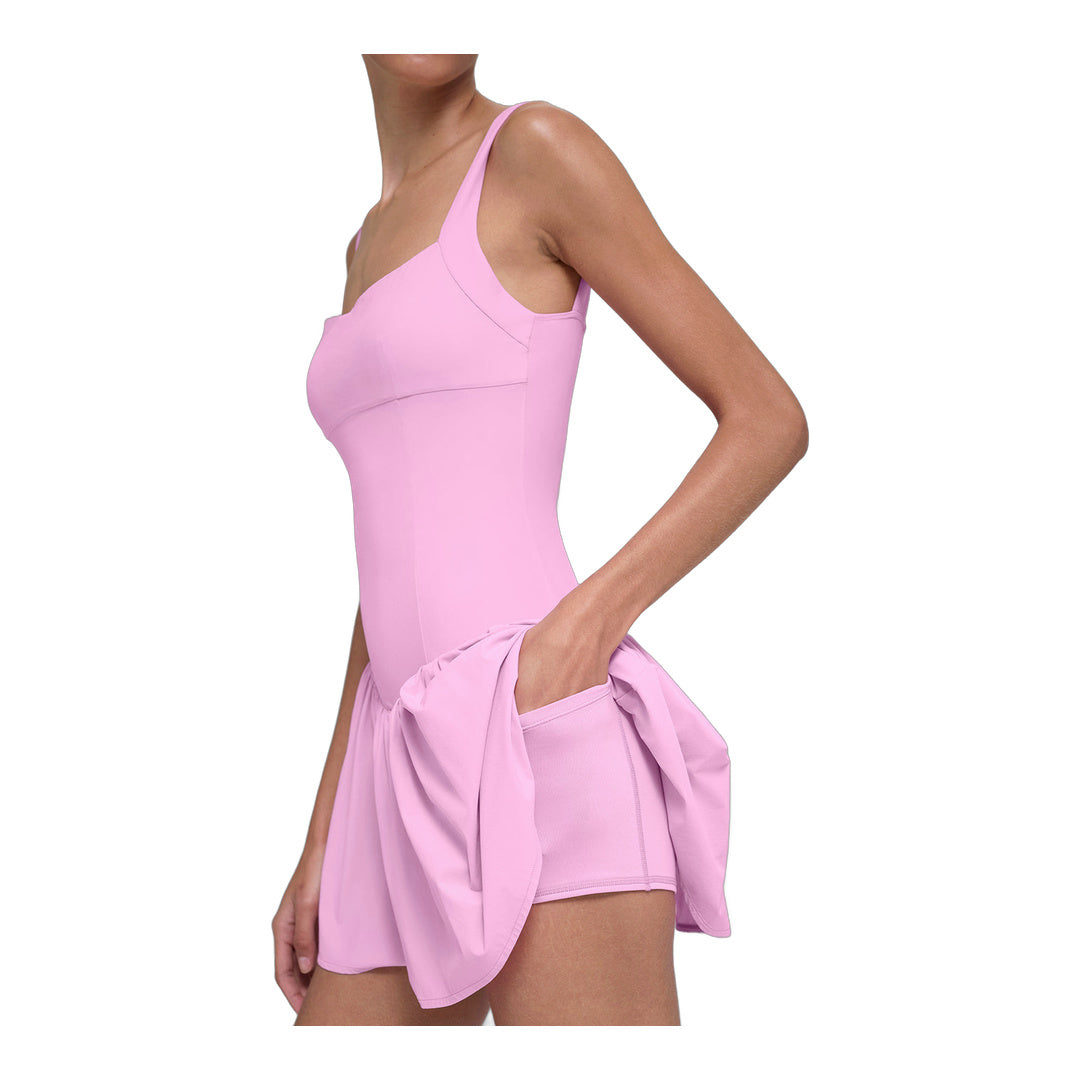 alo Alosoft Break Point Tennis Dress - Candy Heart Pink