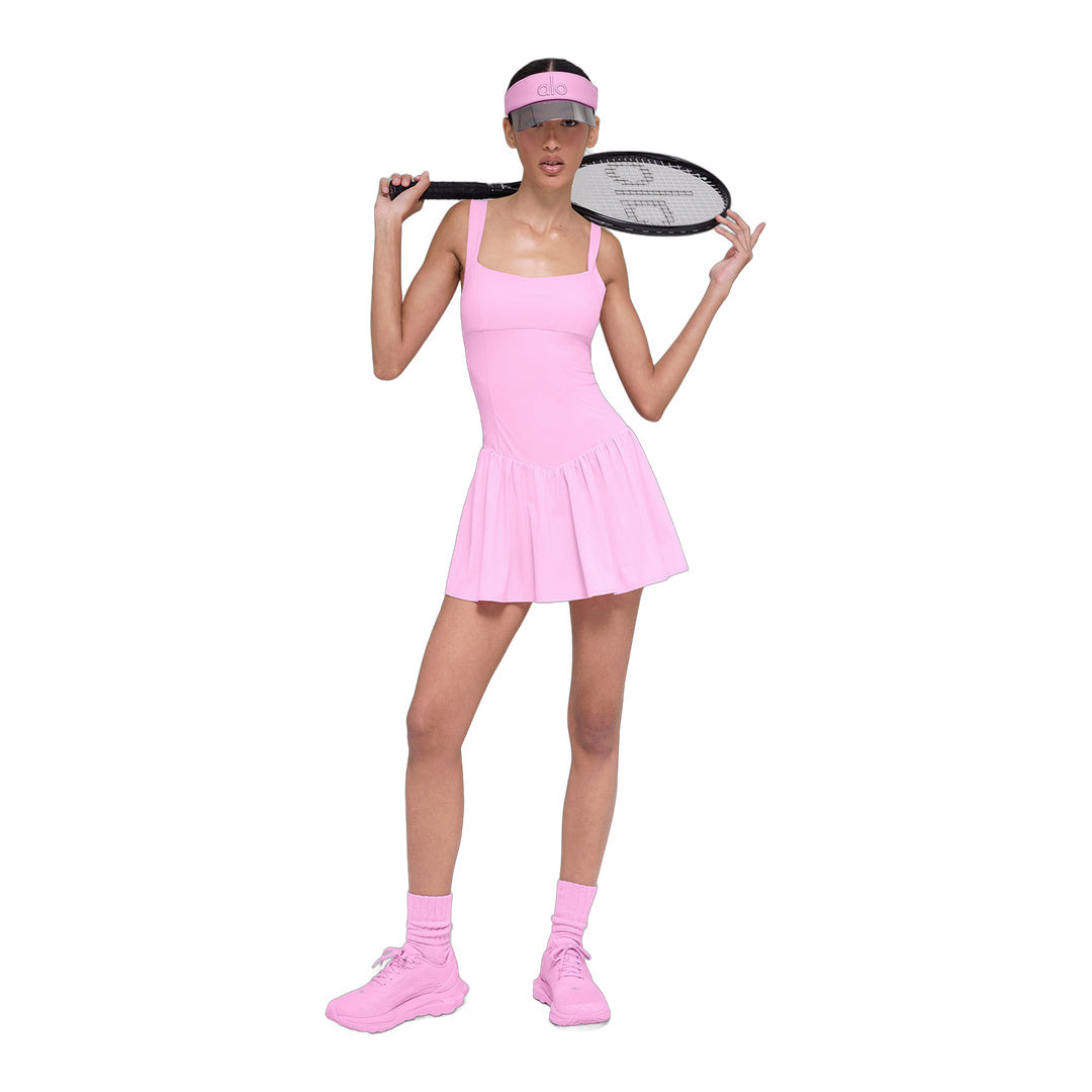 alo Alosoft Break Point Tennis Dress - Candy Heart Pink