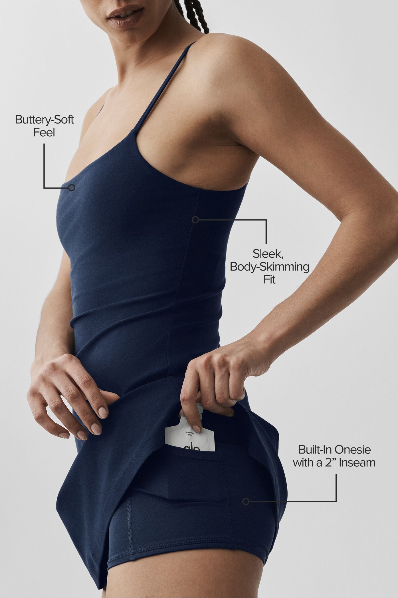 alo Alosoft Encore Tennis Dress - Navy