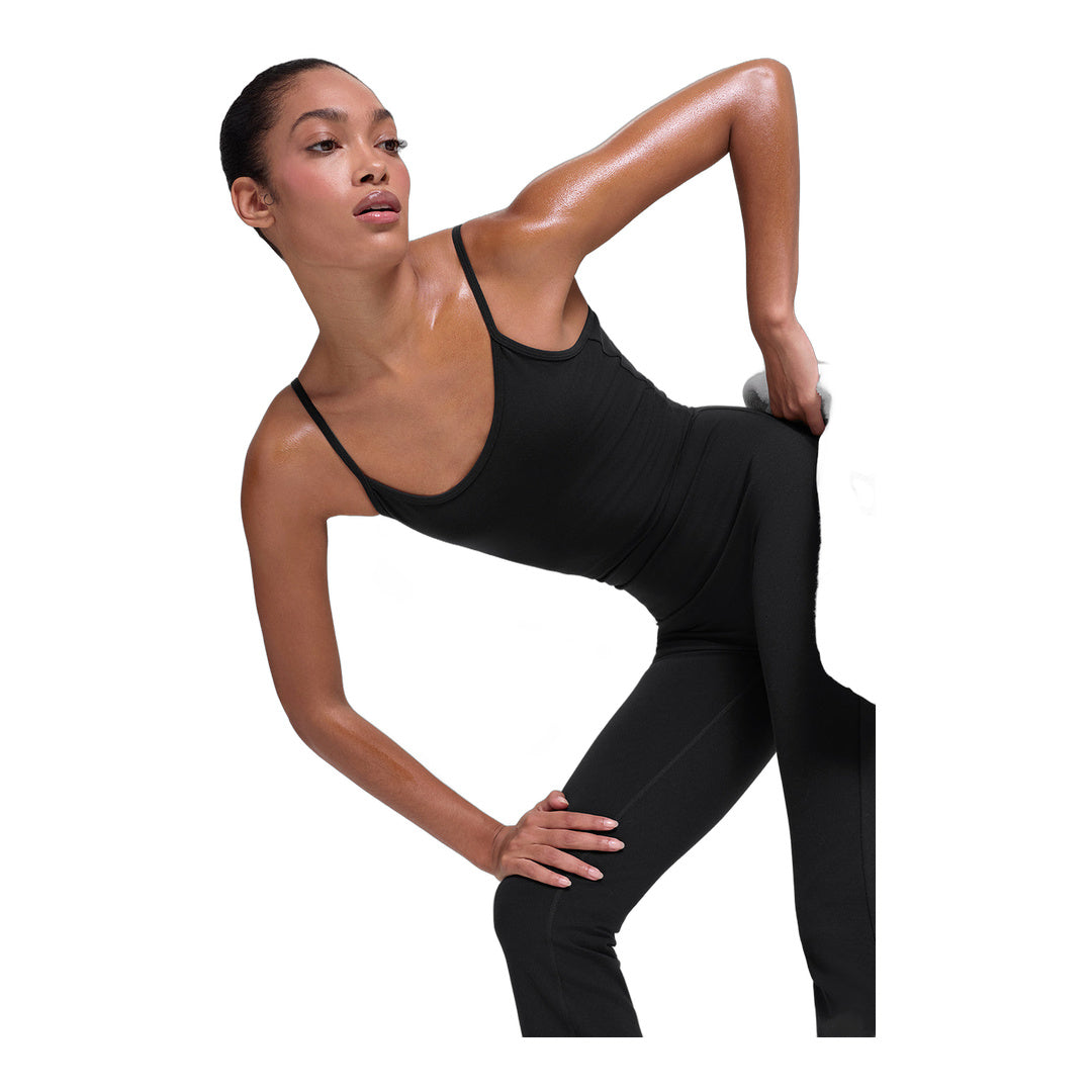 alo Airbrush Bootcut One And Done Onesie - Black