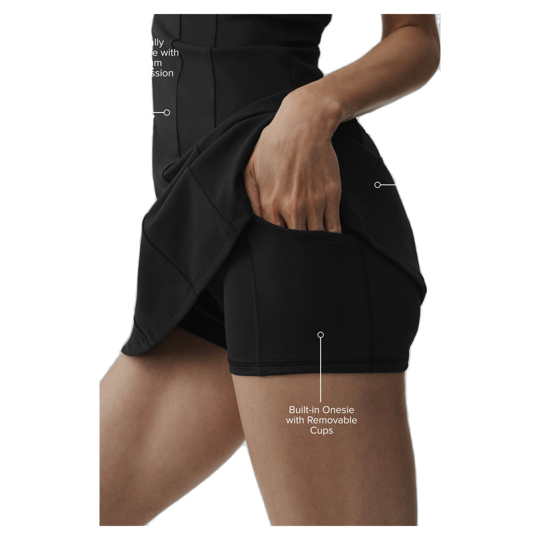 ALO ALO Softsculpt Desire Tennis Dress - Black