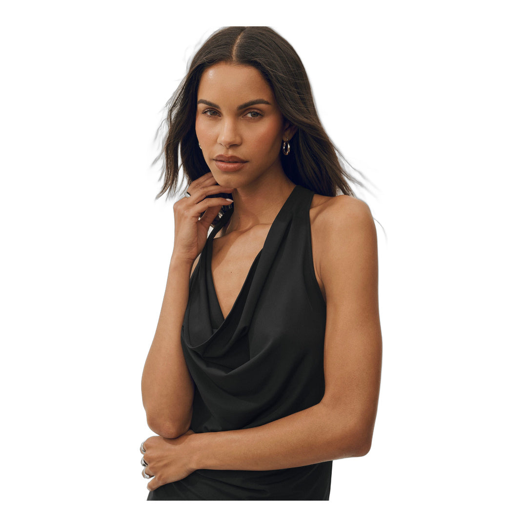 alo Summer Soiree Halter Mini Dress - Black