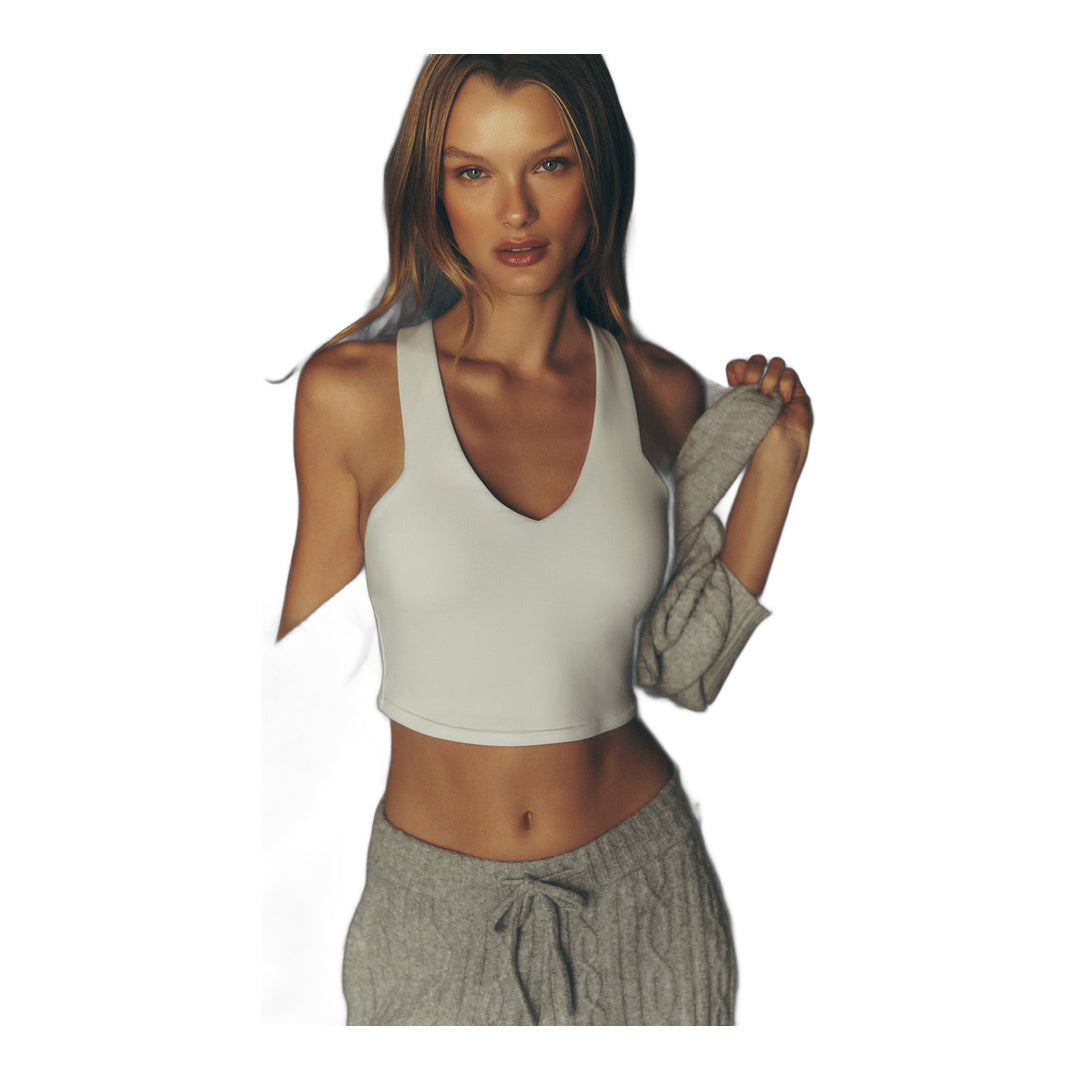alo Airbrush Real Bra Tank - White