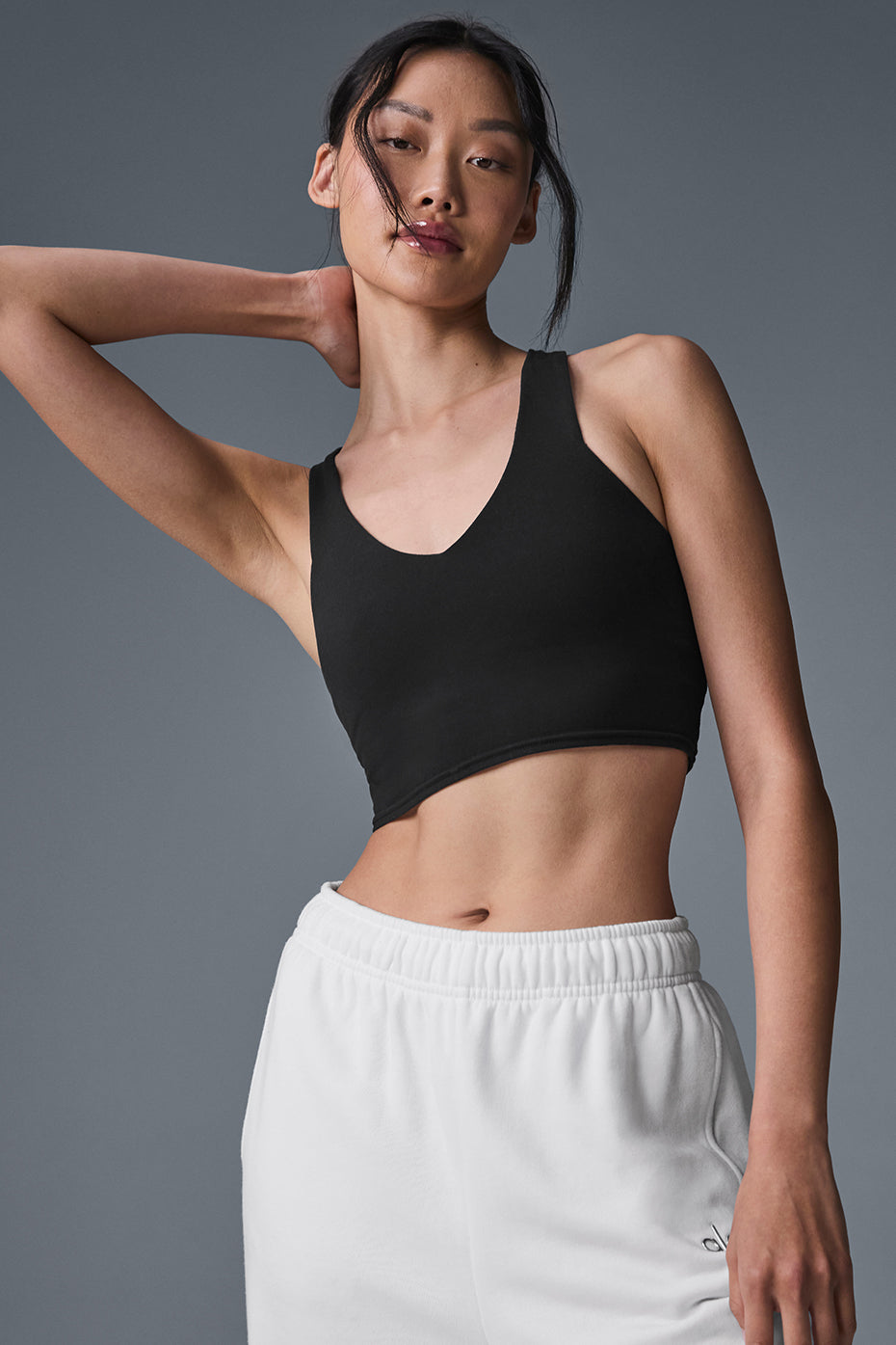 alo Airbrush Real Bra Tank - Black