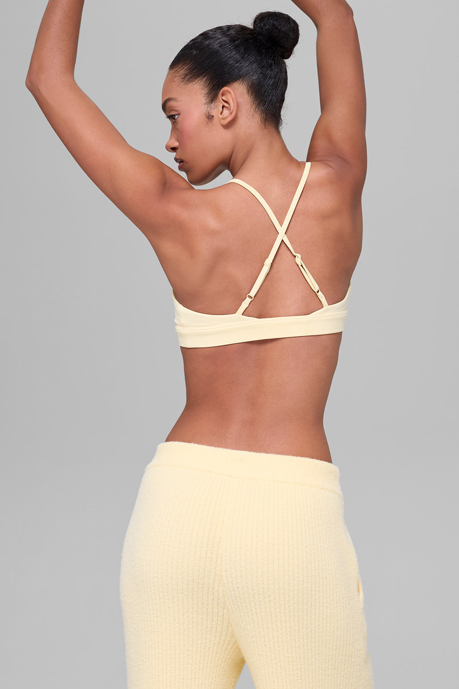 alo Splendor Bra - Candlelight Yellow/White