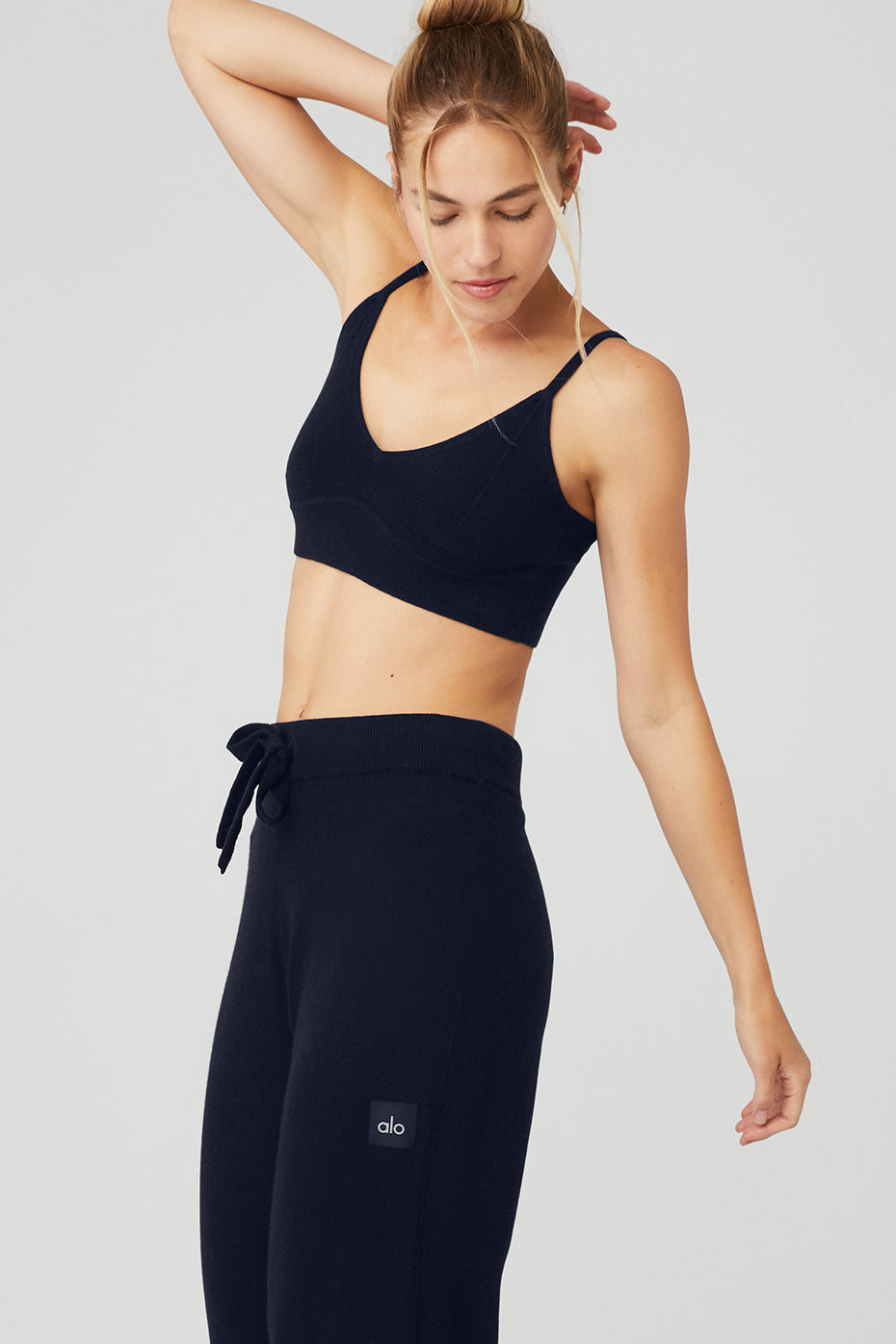 alo Cashmere Jet Set Bra - Navy