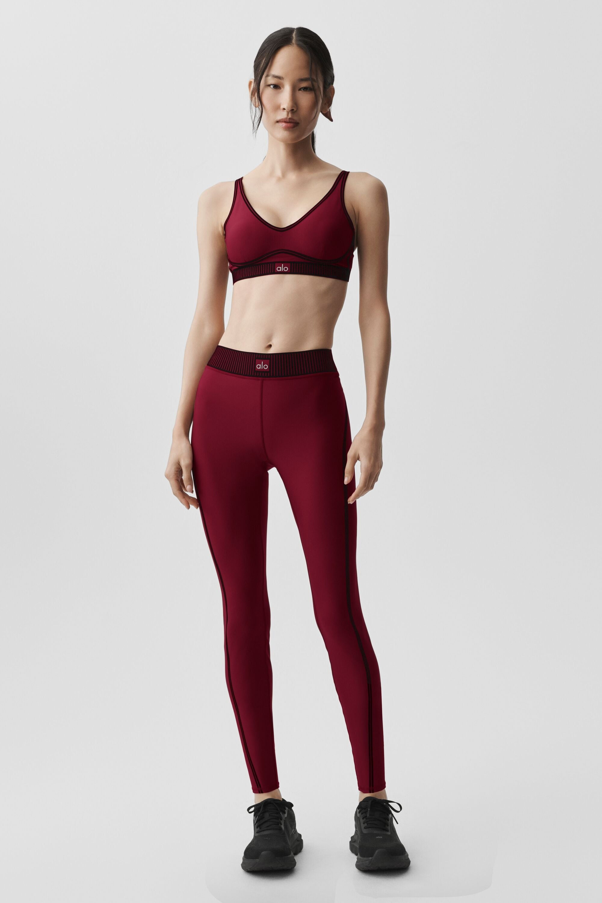 alo Airlift Line Up Bra - Summer Romance Red