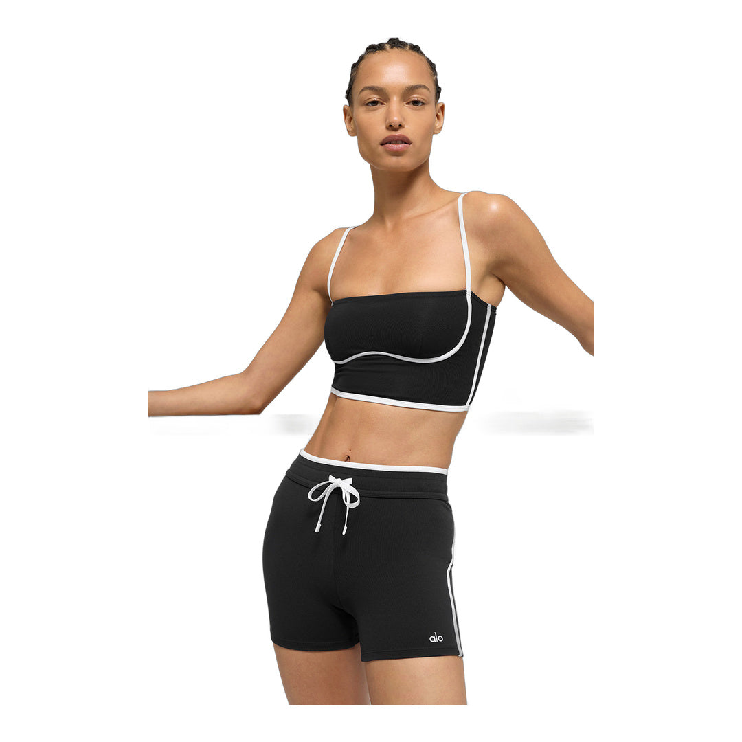 alo Airbrush Streamlined Bra Tank - Black/White