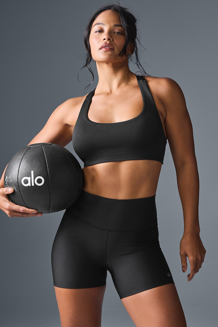 alo Airlift Advantage Racerback Bra - Black