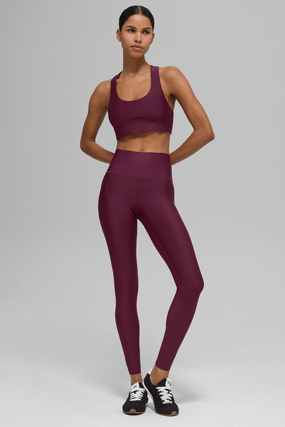 alo Airlift Advantage Racerback Bra - Burgundy