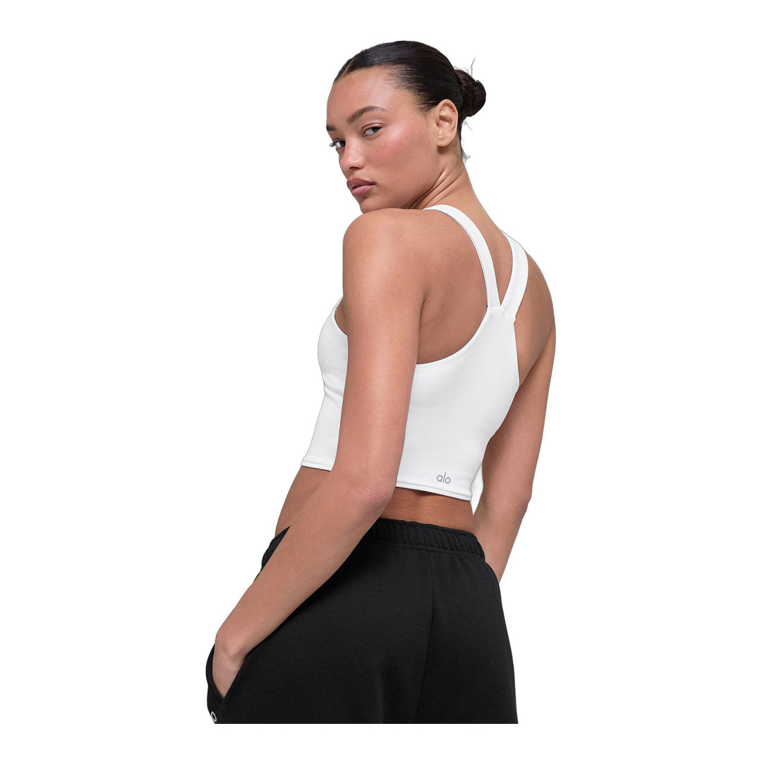 alo Airbrush Real Bra Tank - White