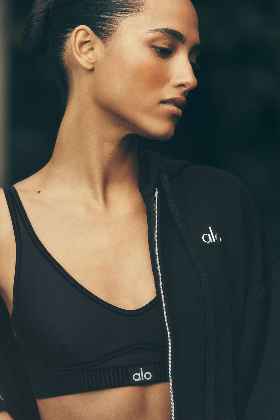 alo Airlift Line Up Bra - Black