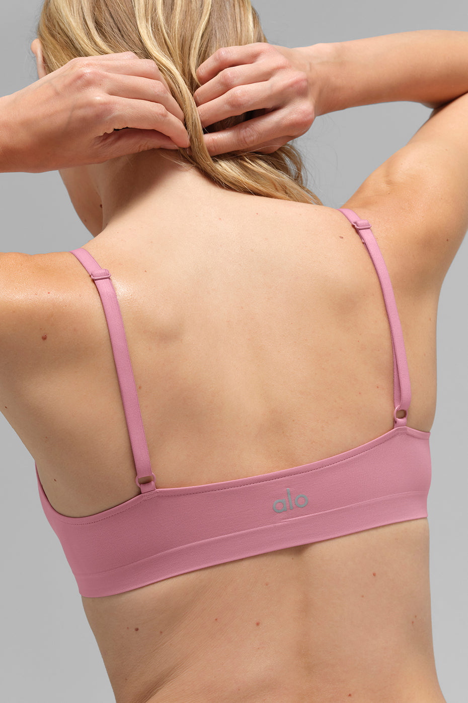 alo Sheer Glow Bra - Pink Wild Rose