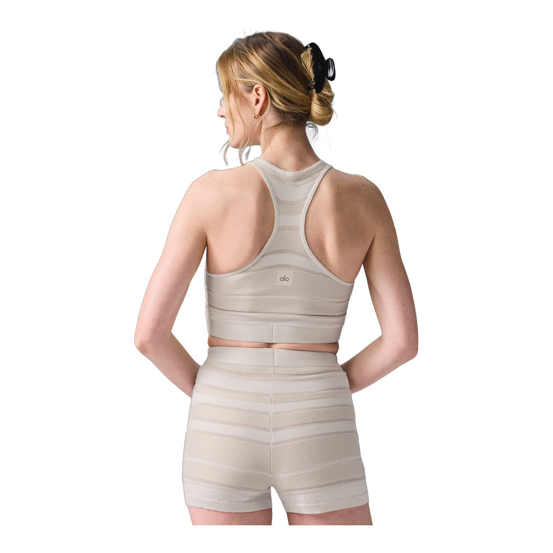 alo Sport Play Knit Bra - Ivory/Alabaster