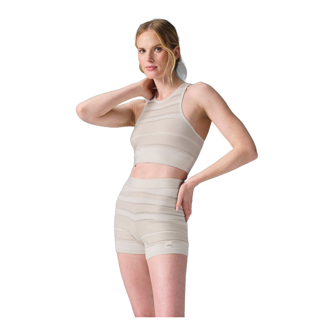 alo Sport Play Knit Bra - Ivory/Alabaster