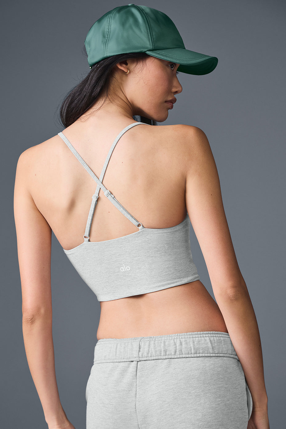 alo Alosoft Highlight Bra - Athletic Heather Grey