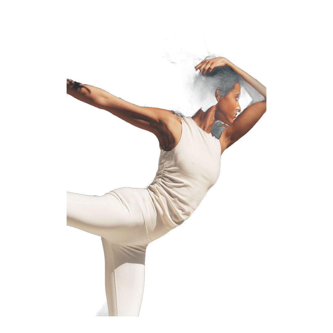 alo Ribbed En Pointe Tank - Ivory