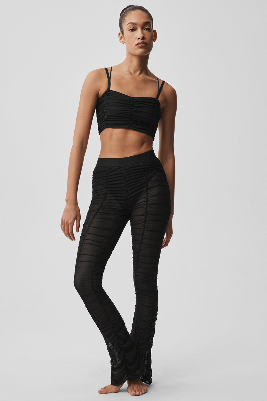 alo Airlift Mesh Cherish Bra - Black