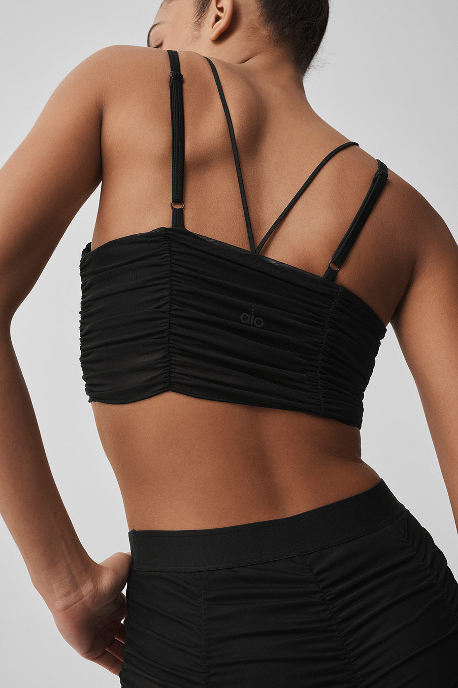 alo Airlift Mesh Cherish Bra - Black