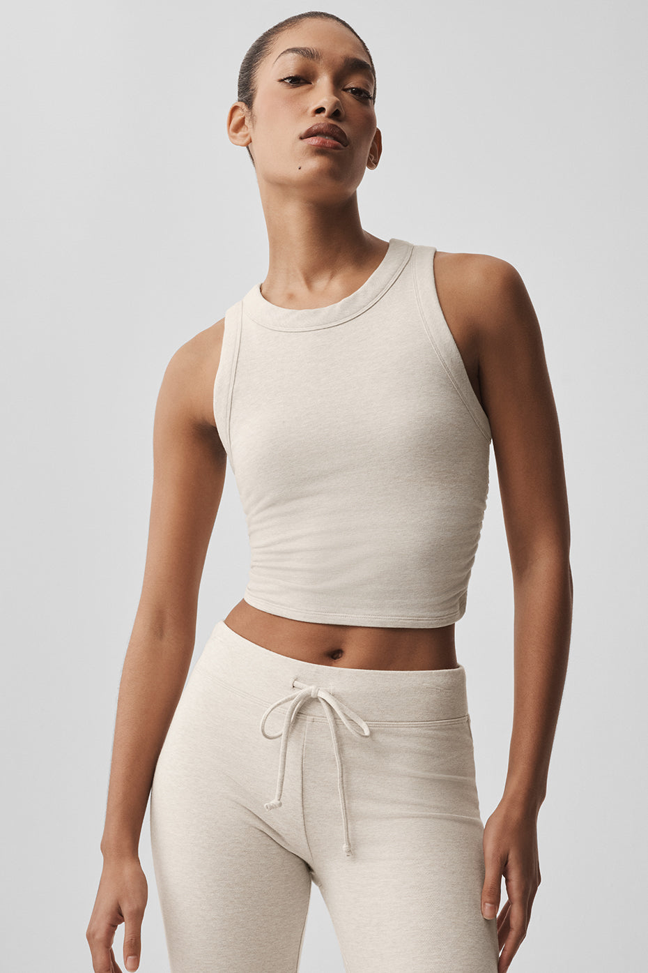 alo Sway Bra Tank - Oatmeal Heather