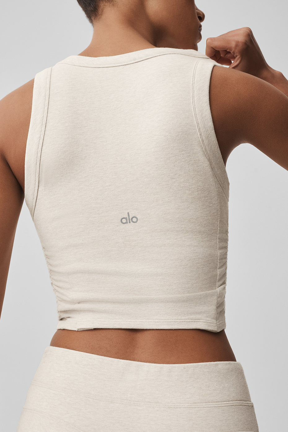 alo Sway Bra Tank - Oatmeal Heather