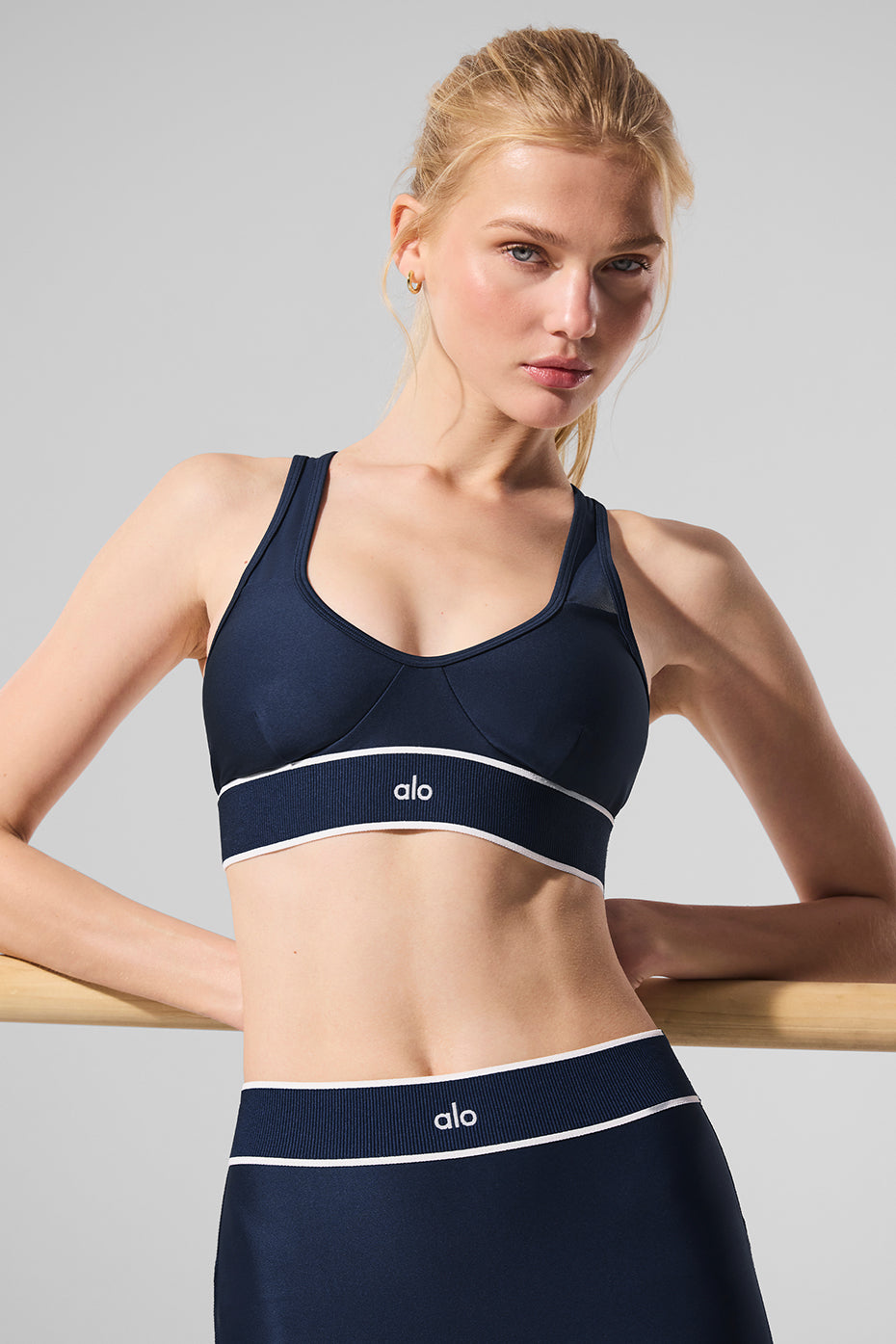 alo Airlift Mesh Darling Bra - Navy