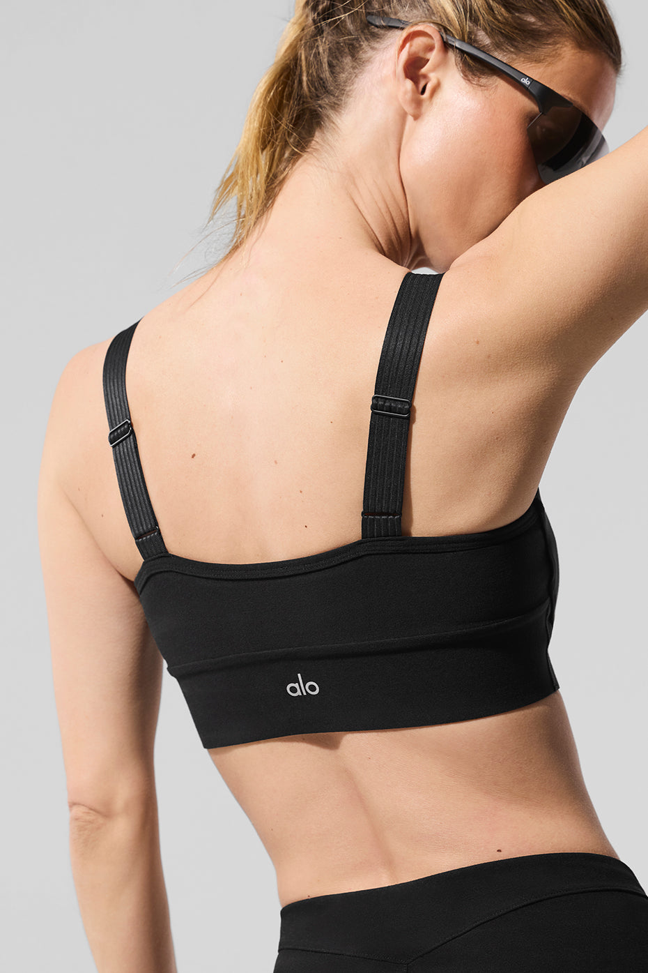 alo Alosoft Serve It Up Bra - Black