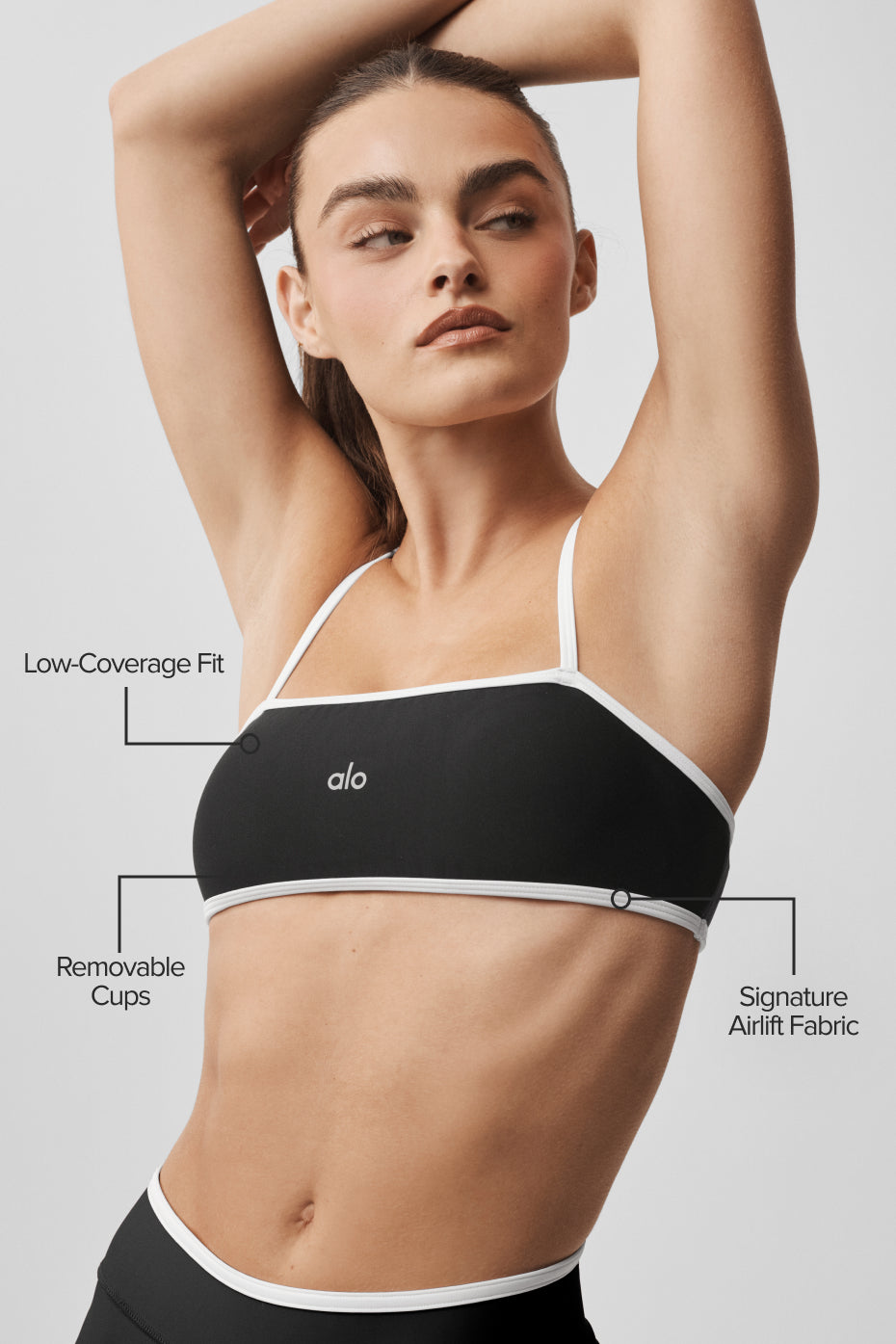 alo Airlift Charger Bra - Black/White