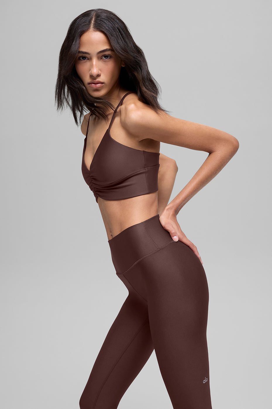 alo Airlift Divine Bra - Brownstone