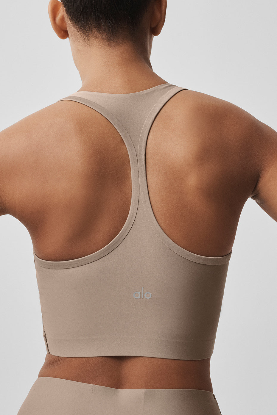 alo Airlift Super Sleek Bra Tank - Gravel