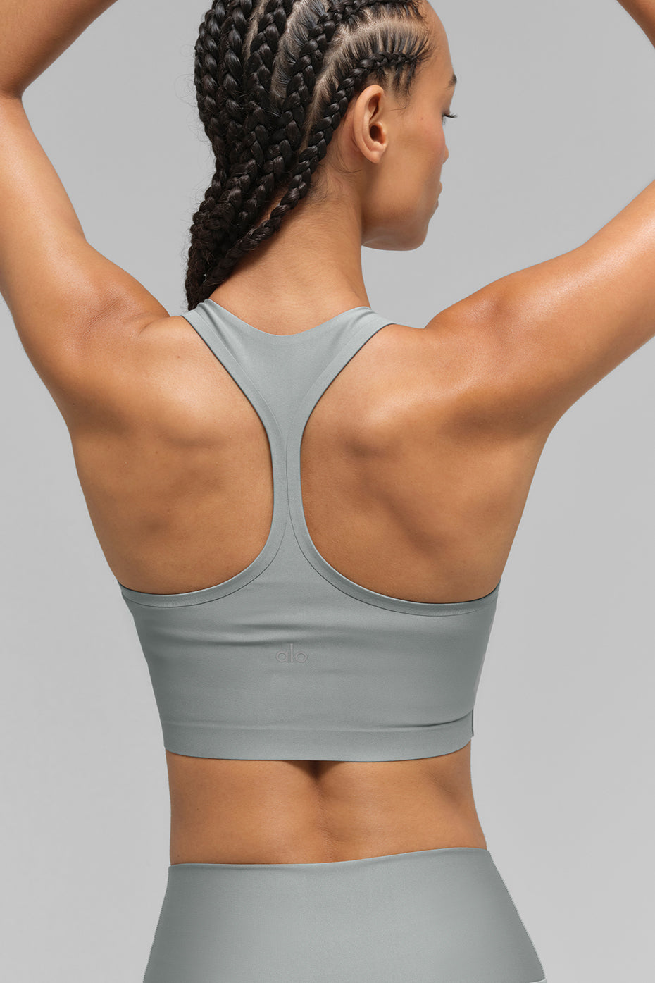 alo Airlift Super Sleek Bra Tank - Lunar Grey