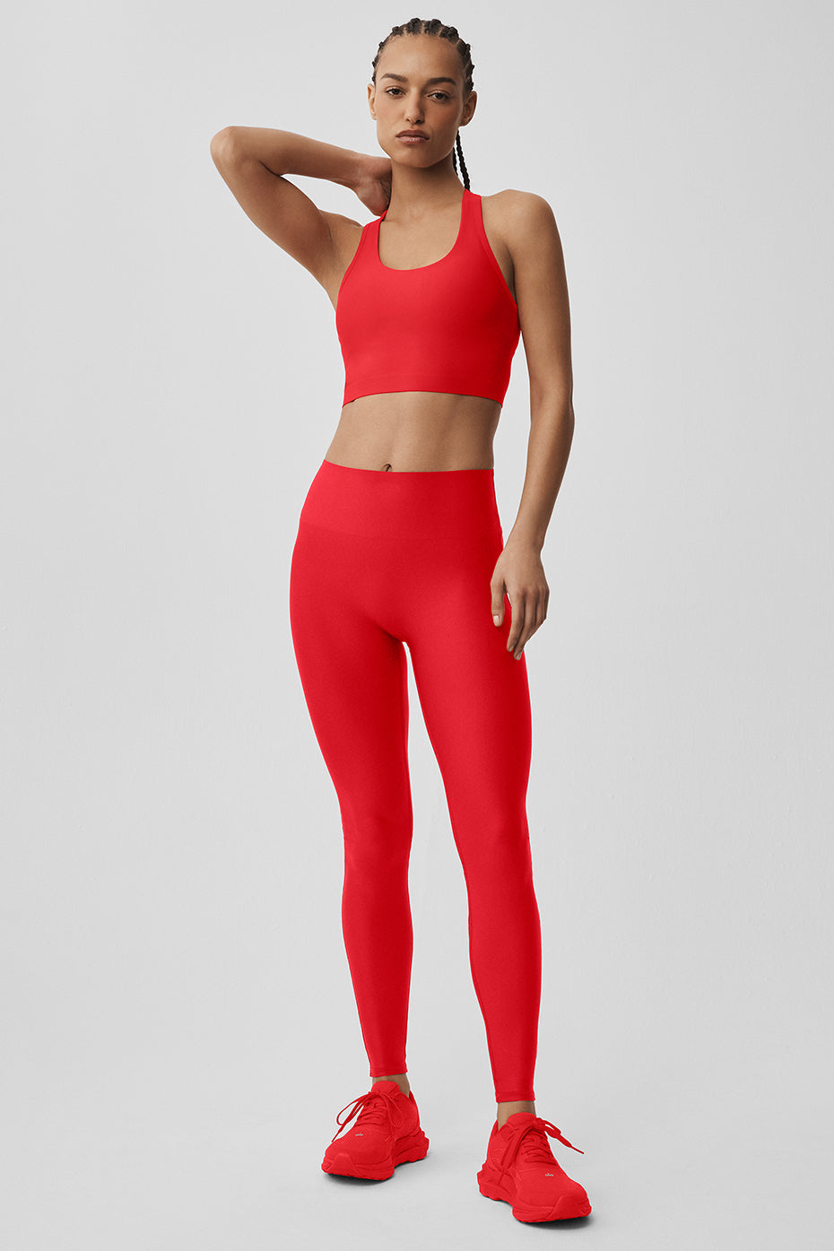 alo Airlift Super Sleek Bra Tank - Bright Red