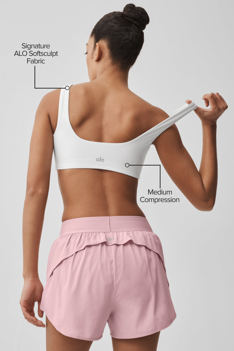 alo ALO Softsculpt Precision Bra - White