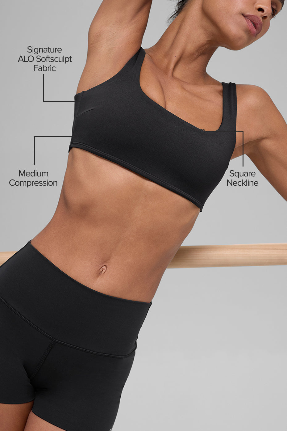 alo ALO Softsculpt Precision Bra - Black