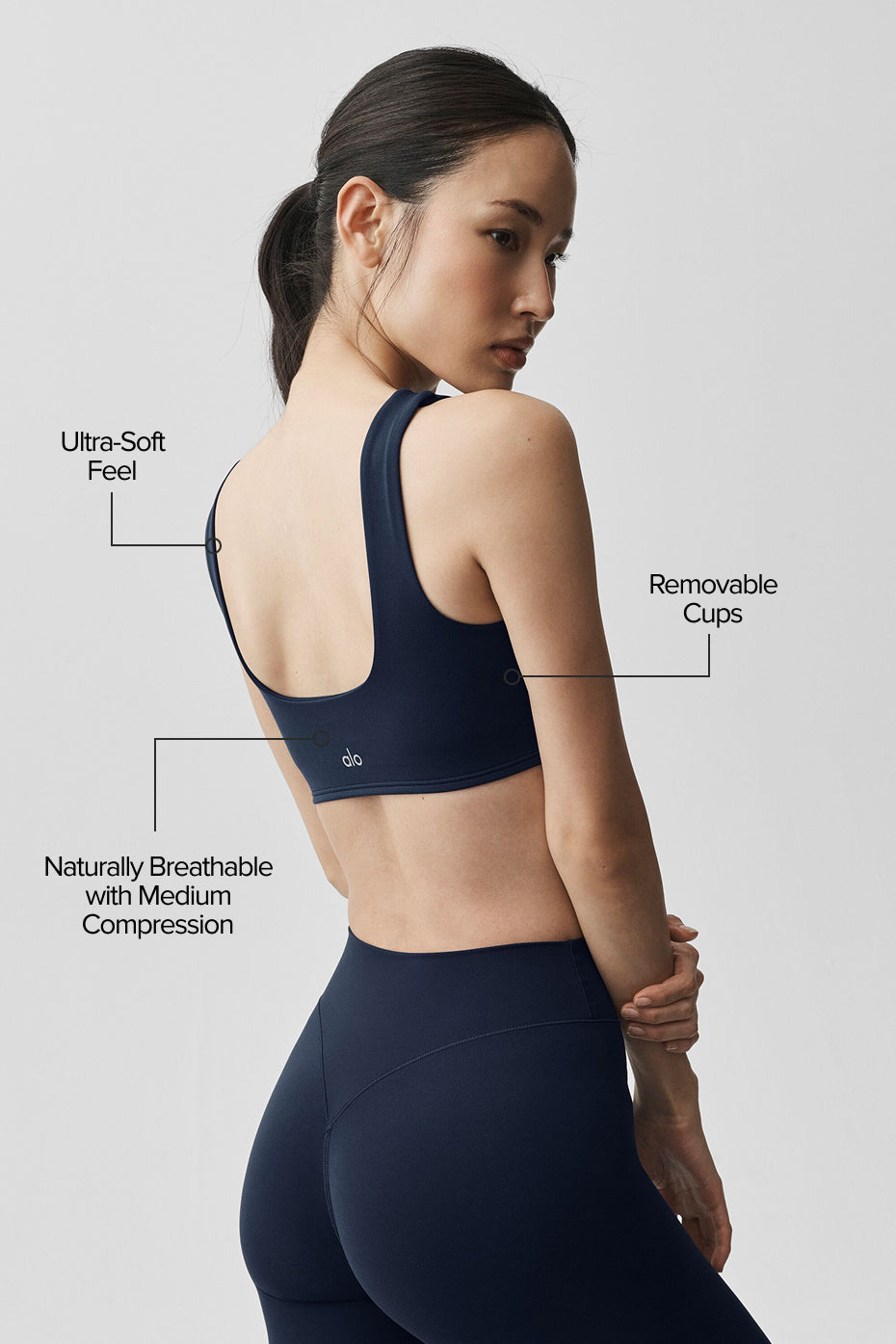 alo ALO Softsculpt Precision Bra - Navy