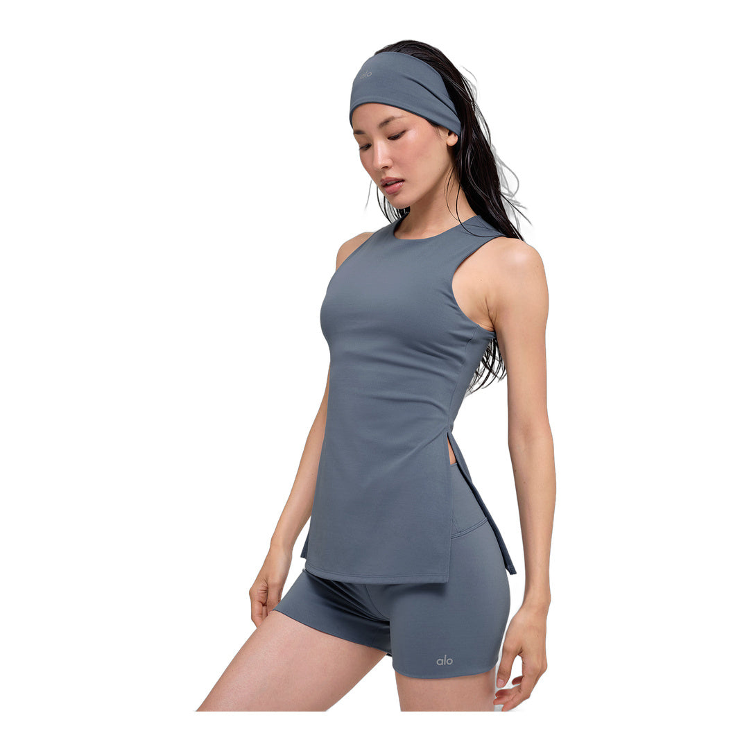 alo ALO Softsculpt Precision Full Length Bra Tank - Bluestone