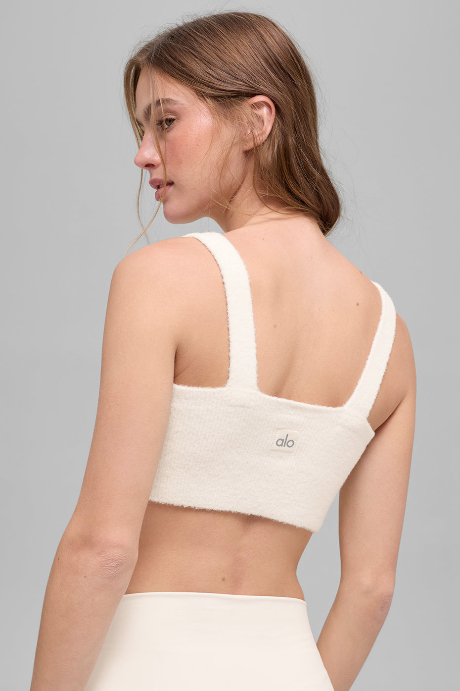 alo Snuggle Up Sweater Bra - Ivory