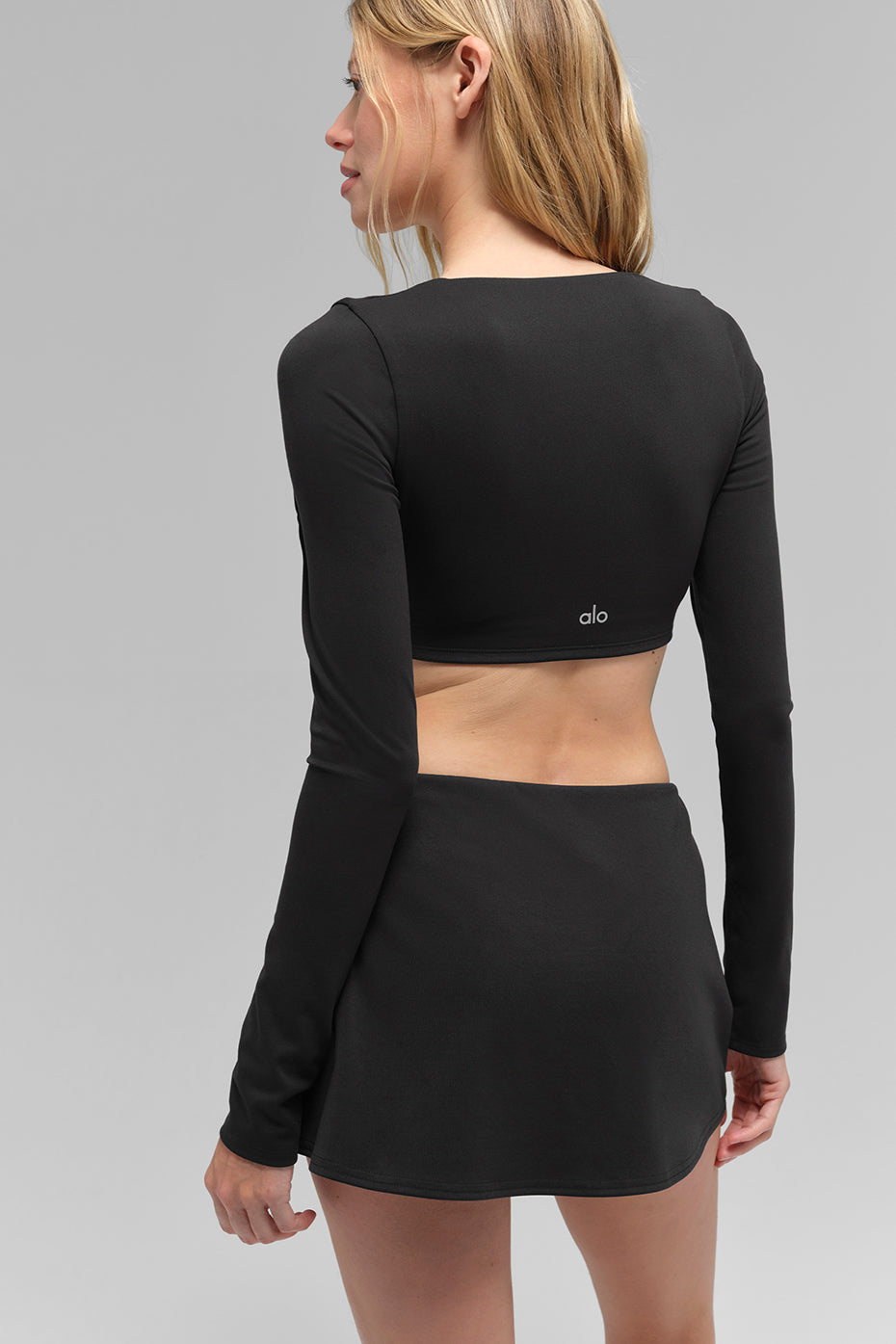 alo ALO Softsculpt Precision Long Sleeve Bra - Black