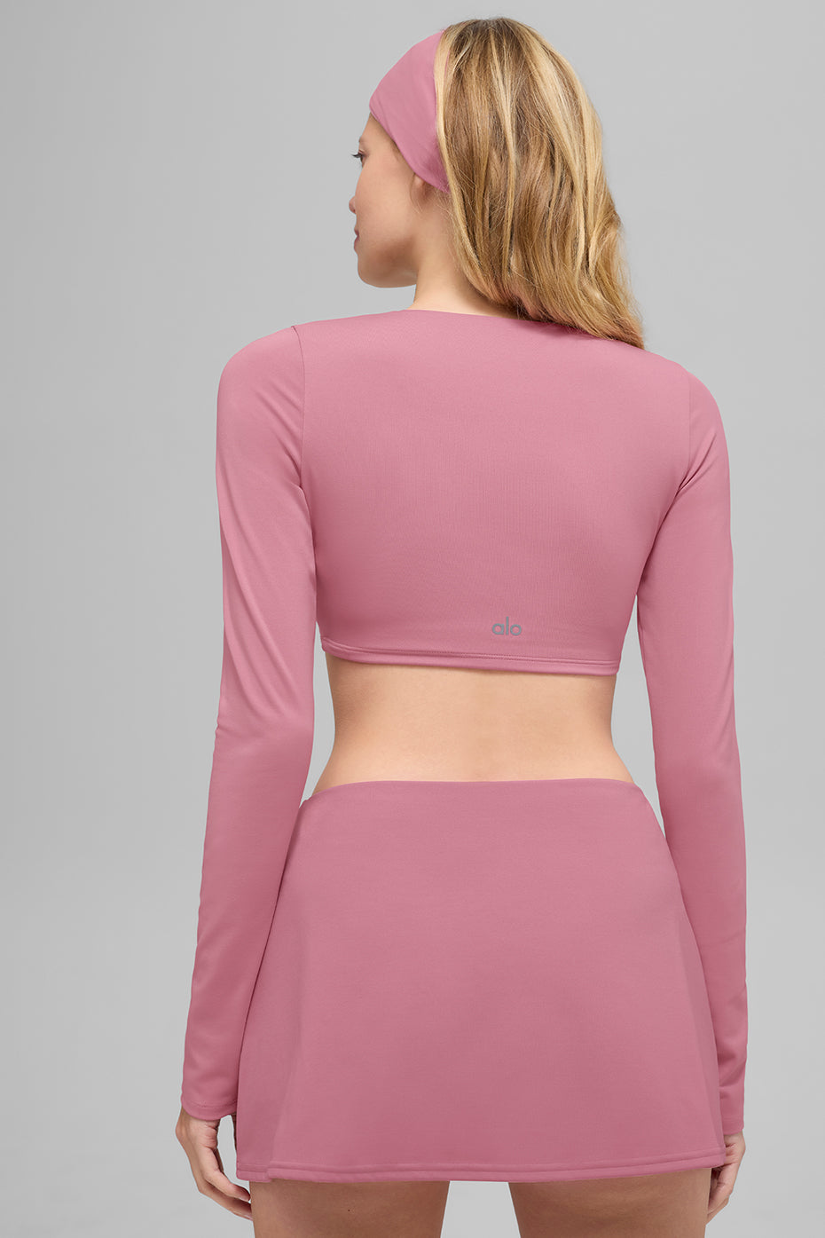 alo ALO Softsculpt Precision Long Sleeve Bra - Pink Wild Rose