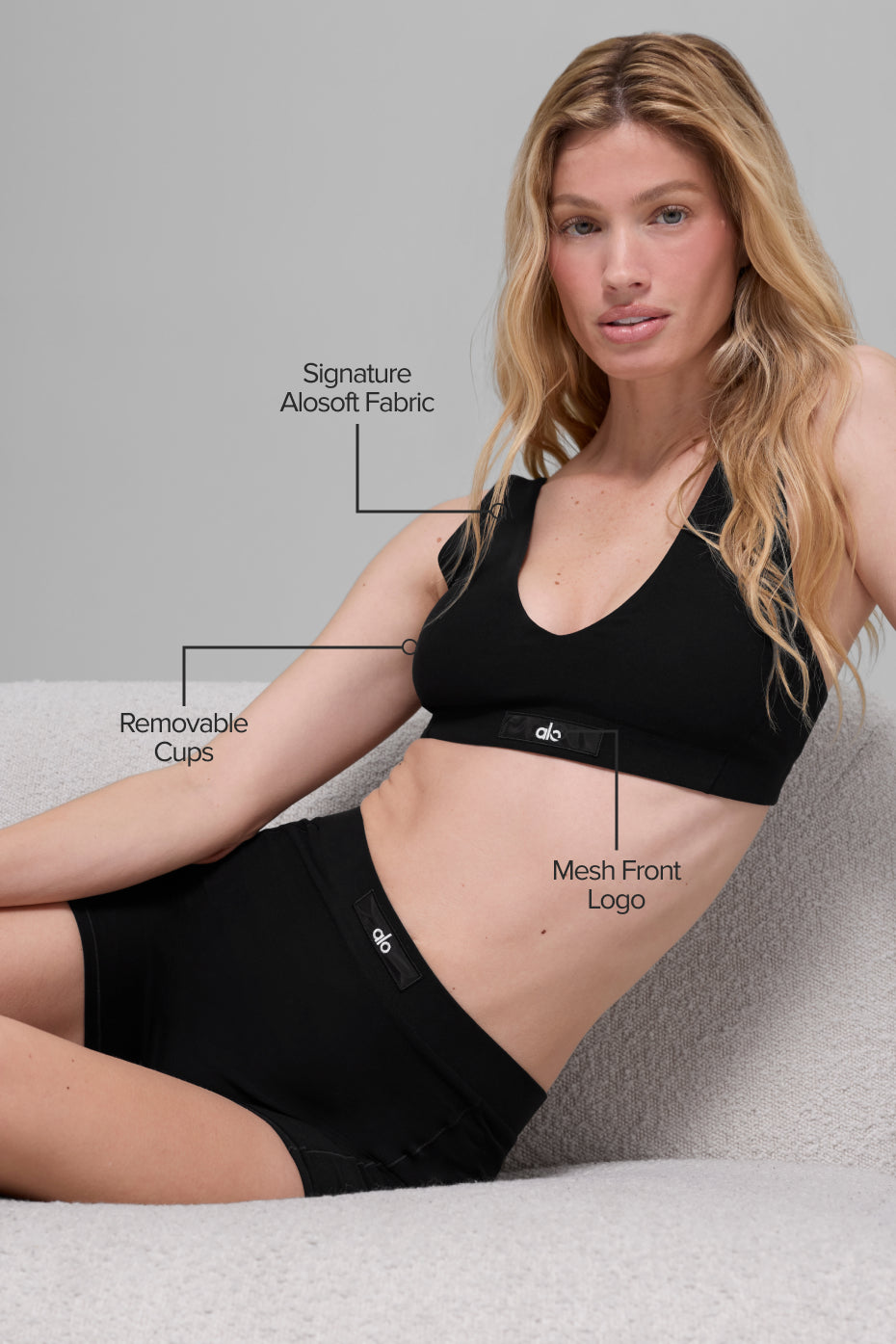 alo Alosoft Sincere Bra - Black