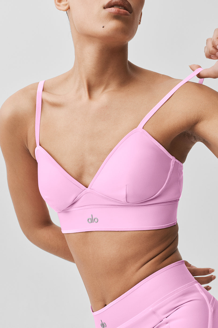 alo Airlift Love Language Bra - Candy Heart Pink