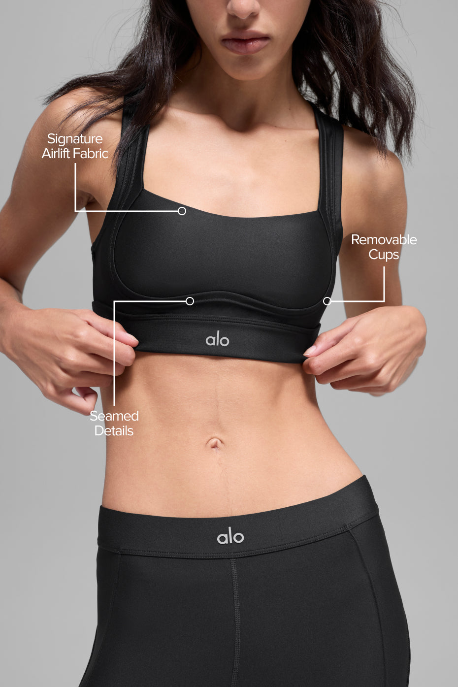 alo Airlift Ignite Bra - Black