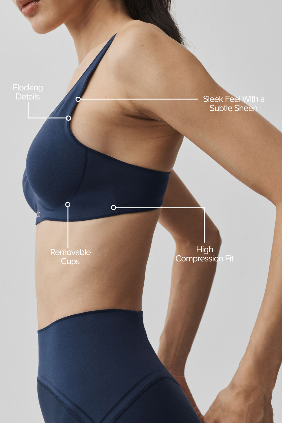 alo Airlift Top-Notch Bra - Navy